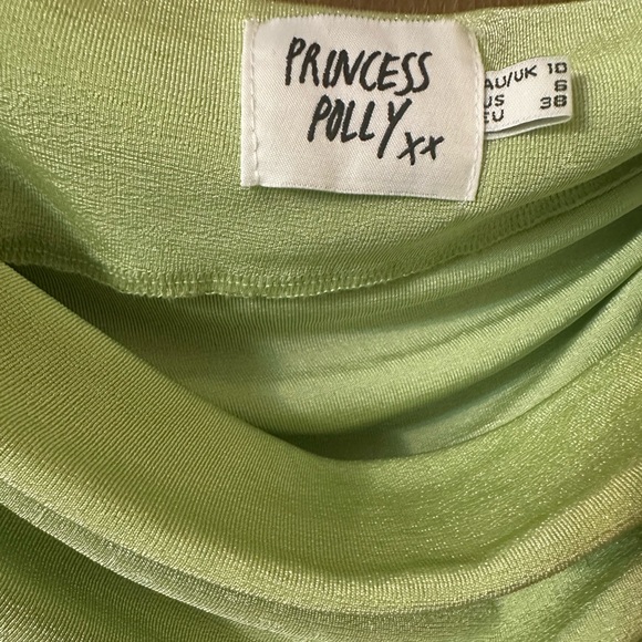 Princess Polly Green Ruched Cowl Neck Bodysuit - Picture 3 of 4